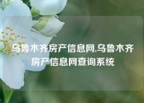 乌鲁木齐房产信息网,乌鲁木齐房产信息网查询系统